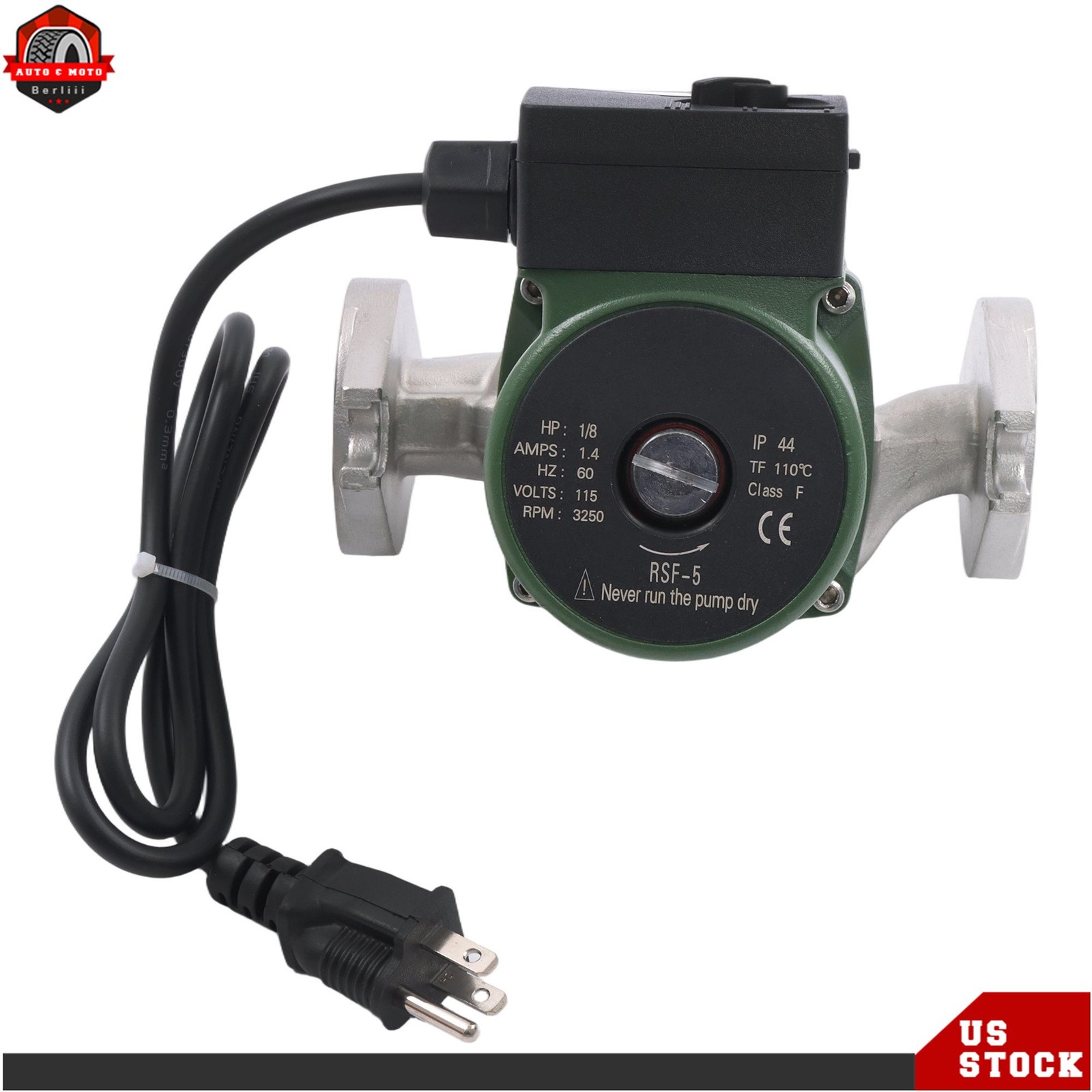 009-SF5 1/8hp Flanged High Velocity Cartridge Circulator 10GPM Circulator Pump