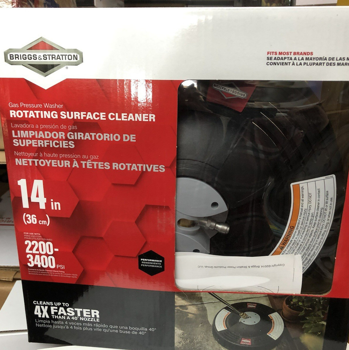 Briggs & Stratton 14-in 3400 PSI Rotating Surface Cleaner for Pressure Washers