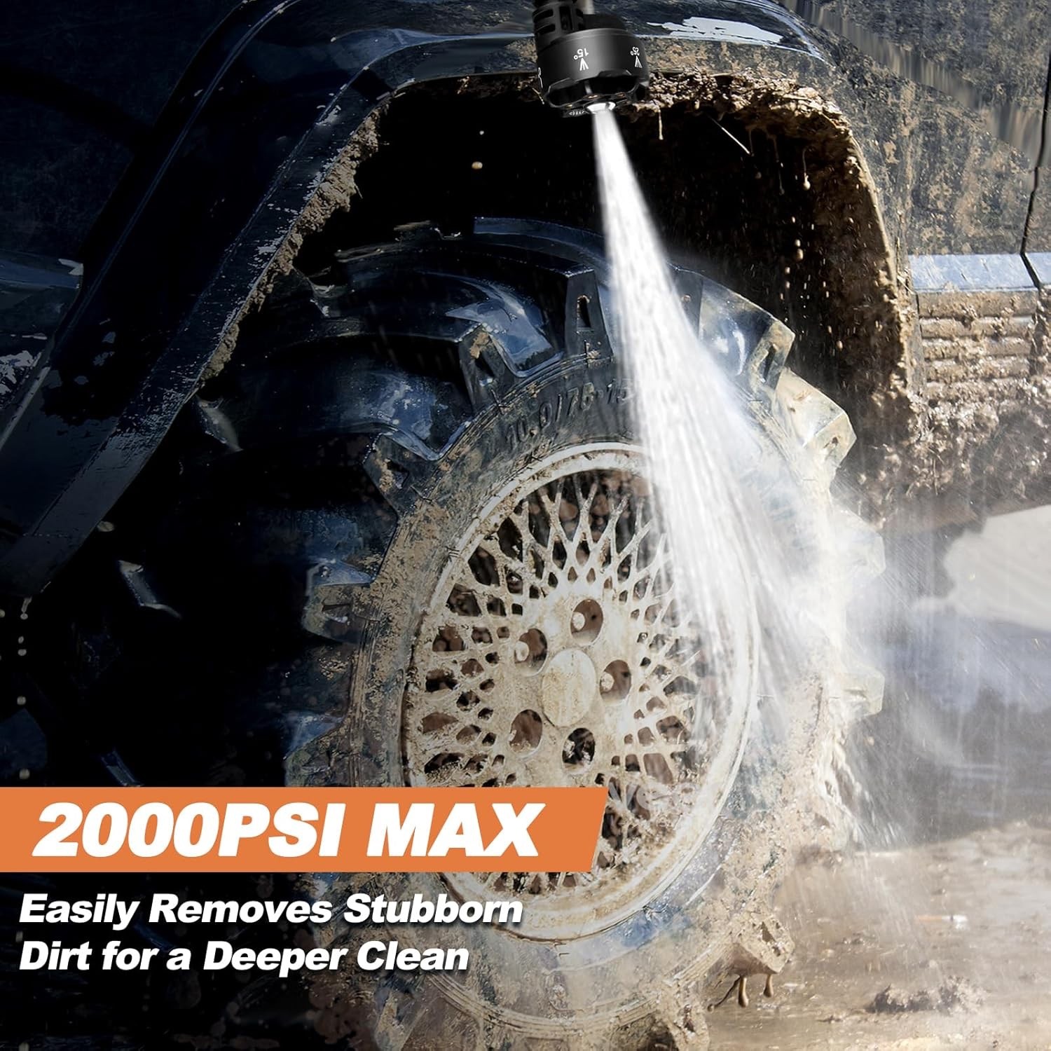 Cordless Pressure Washer, 2000PSI MAX Portable Pressure Washer with Brushless Mo