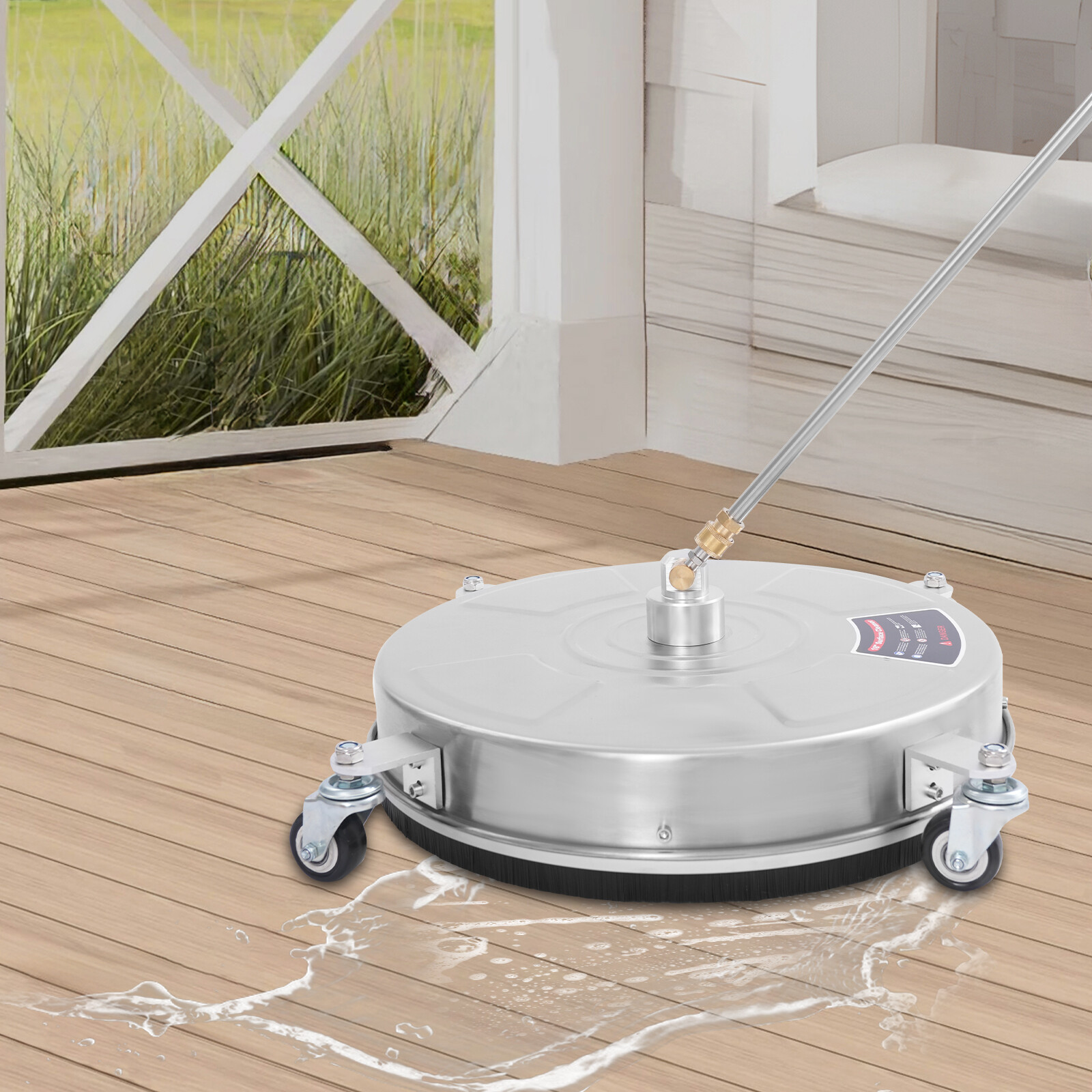 Heavy Duty 18″ Surface Cleaner 5000PSI Hot Cold Water Use for Patio Deck Floor