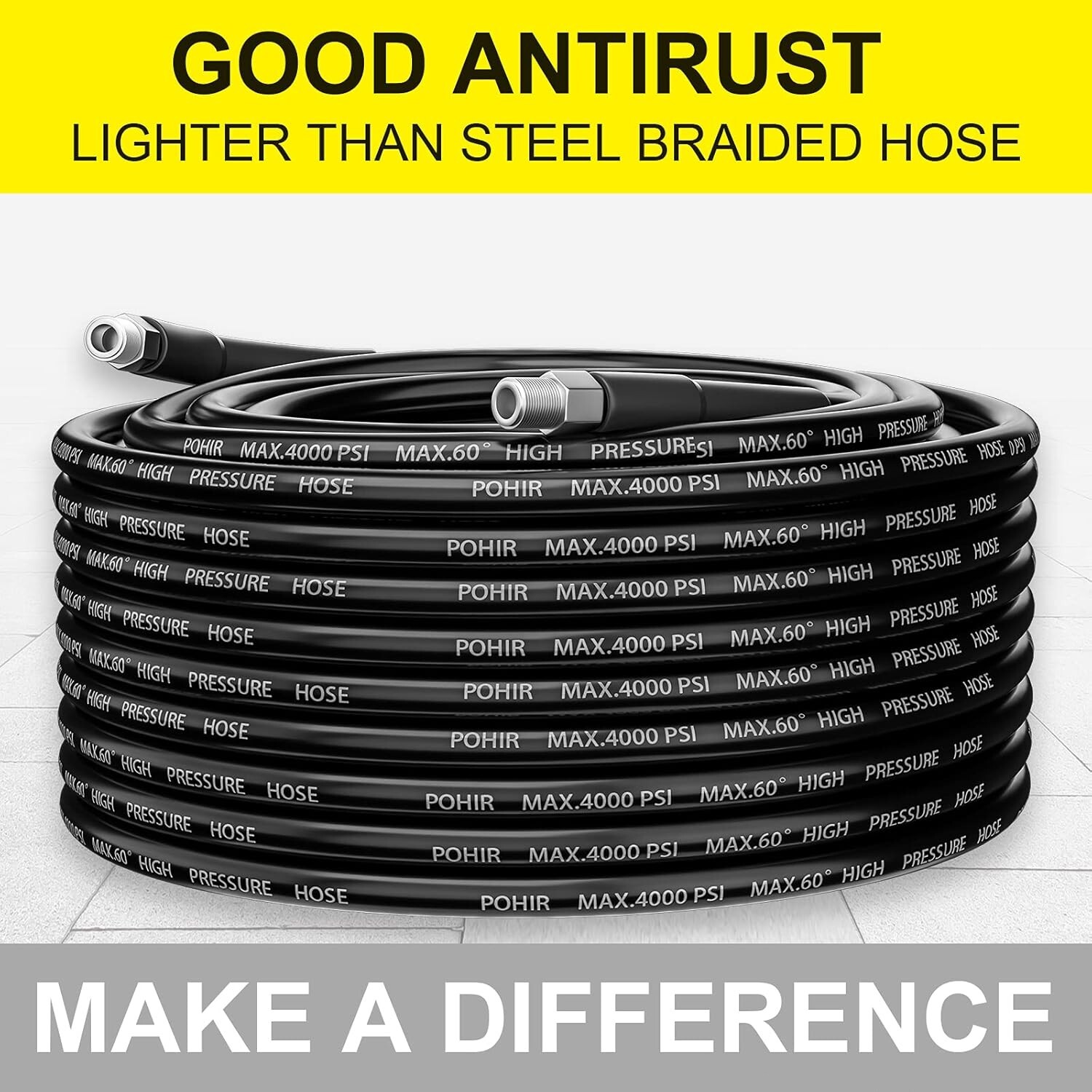 4000PSI Sewer Jetter Nozzles Kit 35FT Drain Cleaning Hose for Pressure Washer