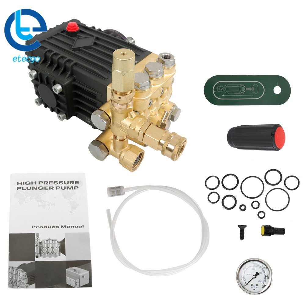 Pressure Power Washer Pump 3600 PSI 4.9 GPM 24 mm Solid Shaft Belt Drive