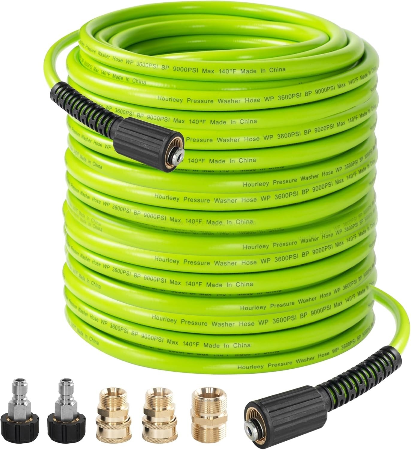 Versatile 50 FT Pressure Washer Hose – 3600 PSI, Lightweight & Weather Resistant
