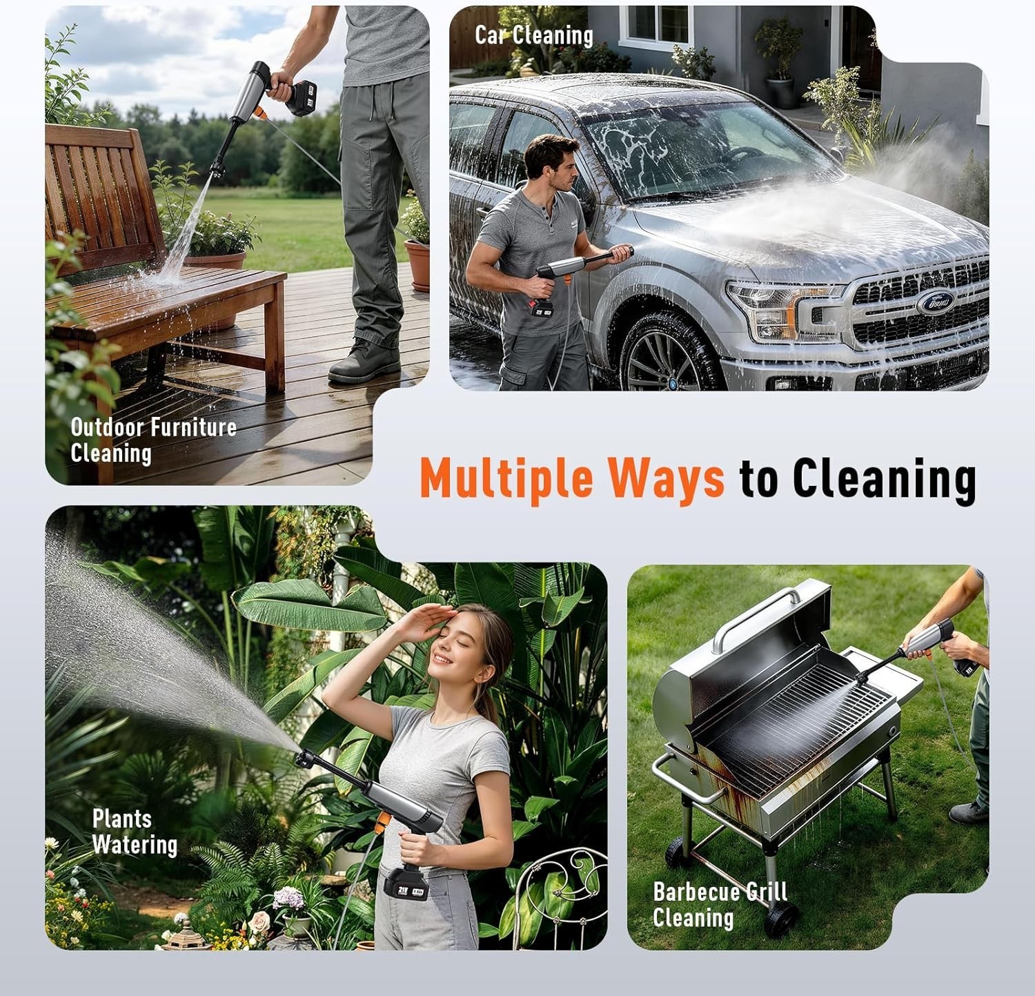 Cordless Pressure Washer for M Battery, Portable Cordless Power Wash
