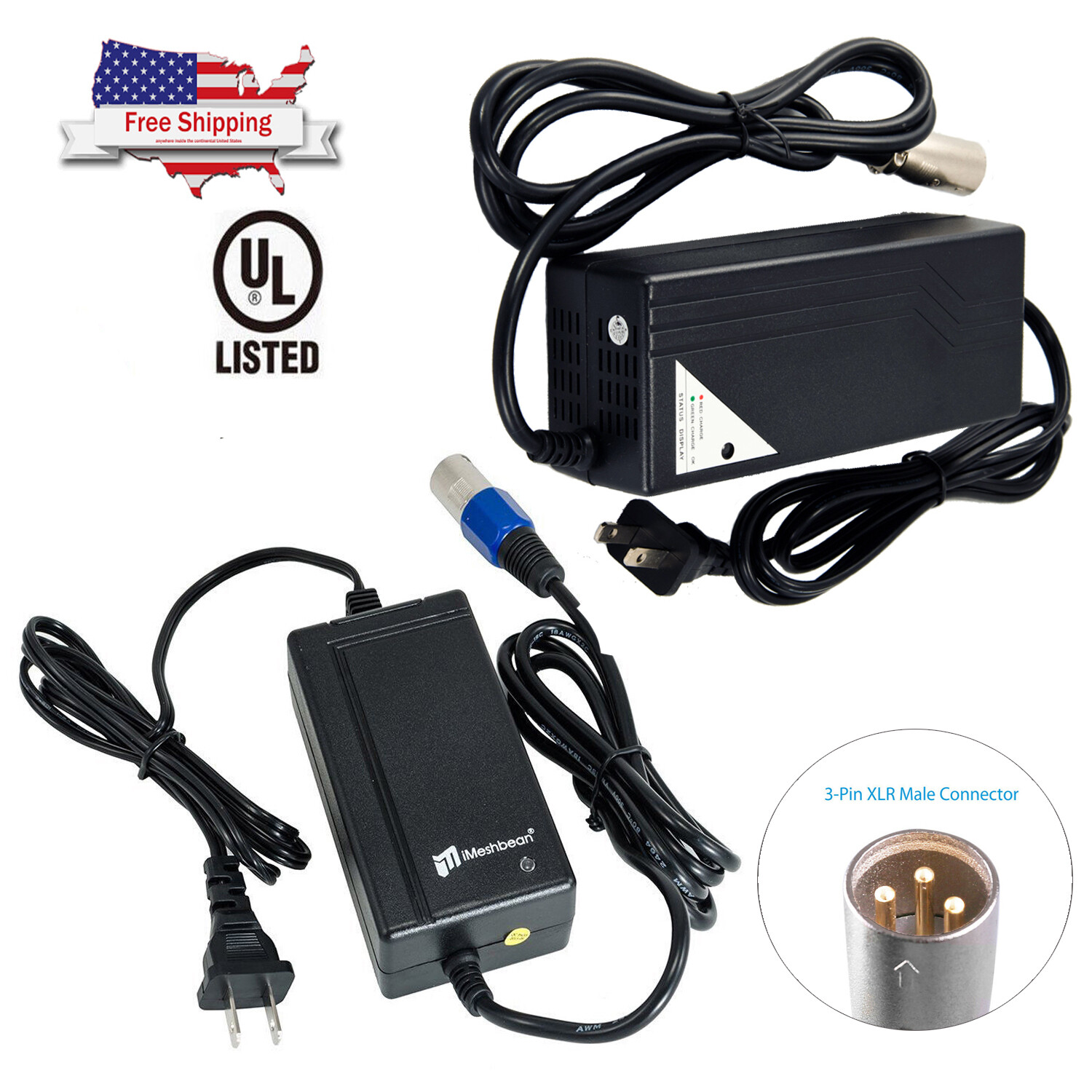 24V Mobility Electric Scooter Wheelchair Battery Charger 2A-5A Smart Automatic
