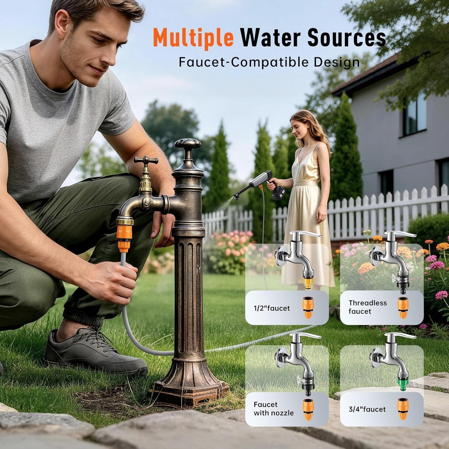 Cordless Pressure Washer for M Battery, Portable Cordless Power Wash