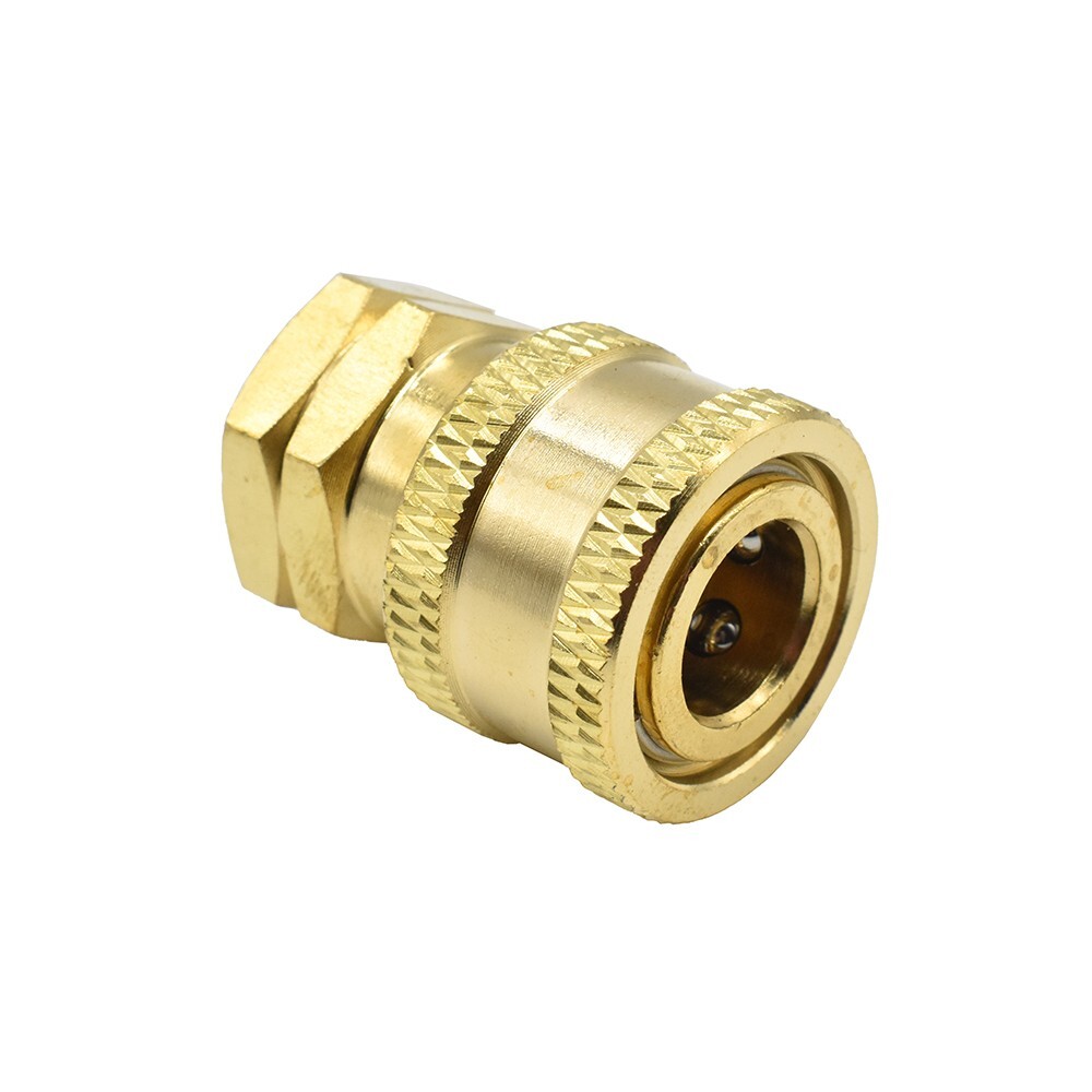 Interstate Pneumatics Pressure Washer 1/4 Inch FNPT Brass Coupler 5200 PSI