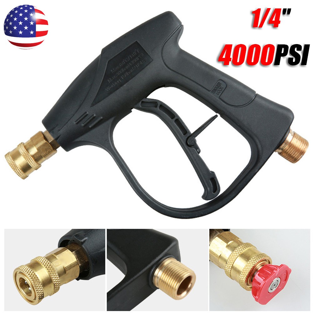 4000PSI High Pressure Car Power Washer Gun Spray Wand Short US