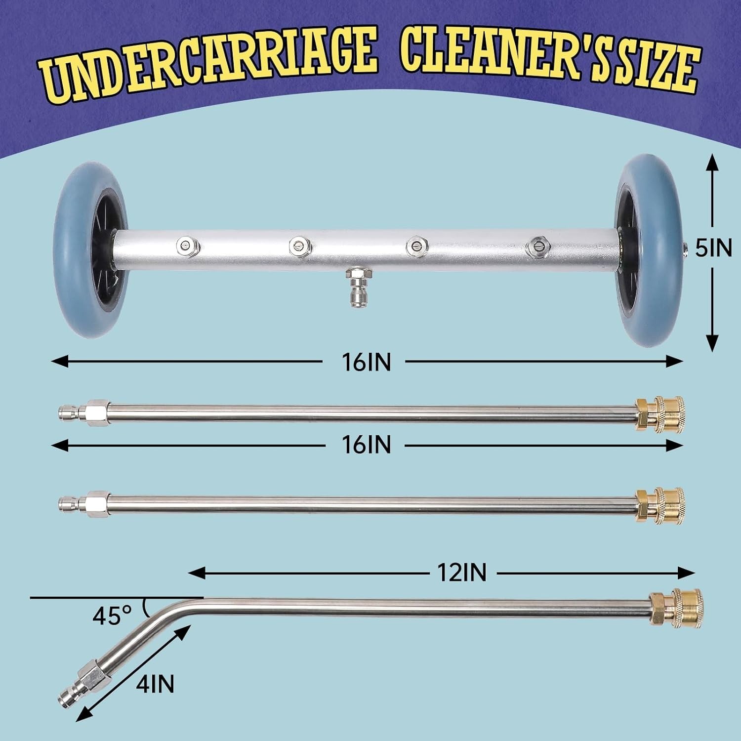 Versatile Undercarriage Washer Attachment – 16 Inches & 4000 PSI Cleaning Force