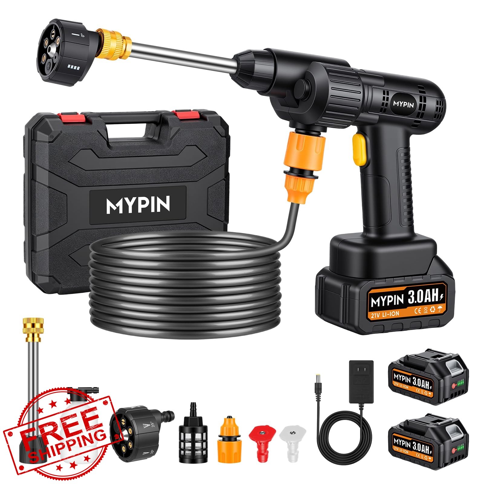 MYPIN 600PSI Cordless Pressure Washer Battery Display