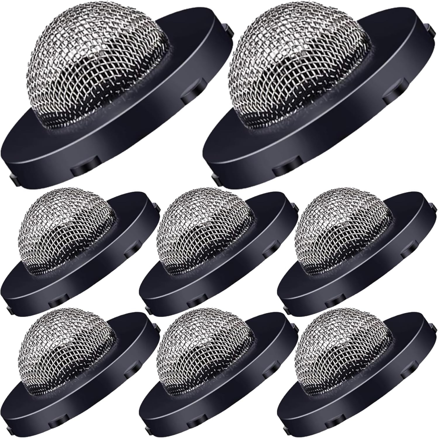 PAGOW 8pcs Hose Filter Washers, Stainless Steel Screen Inlet Black