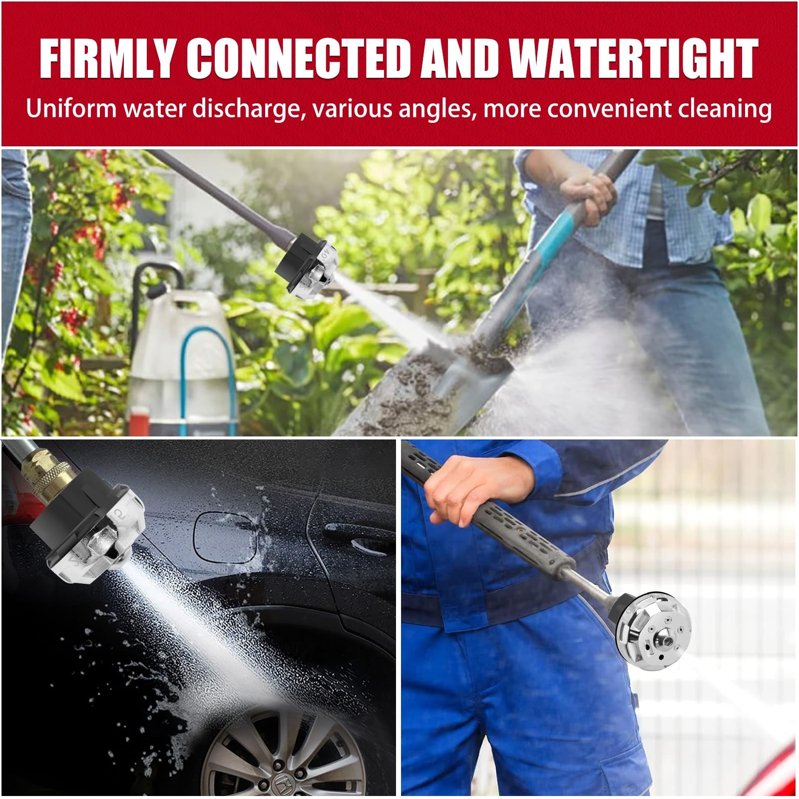 Pressure Washer Nozzle Tips 6In1 1/4 In Quick Connector 4000PSI 3.0 Orifice