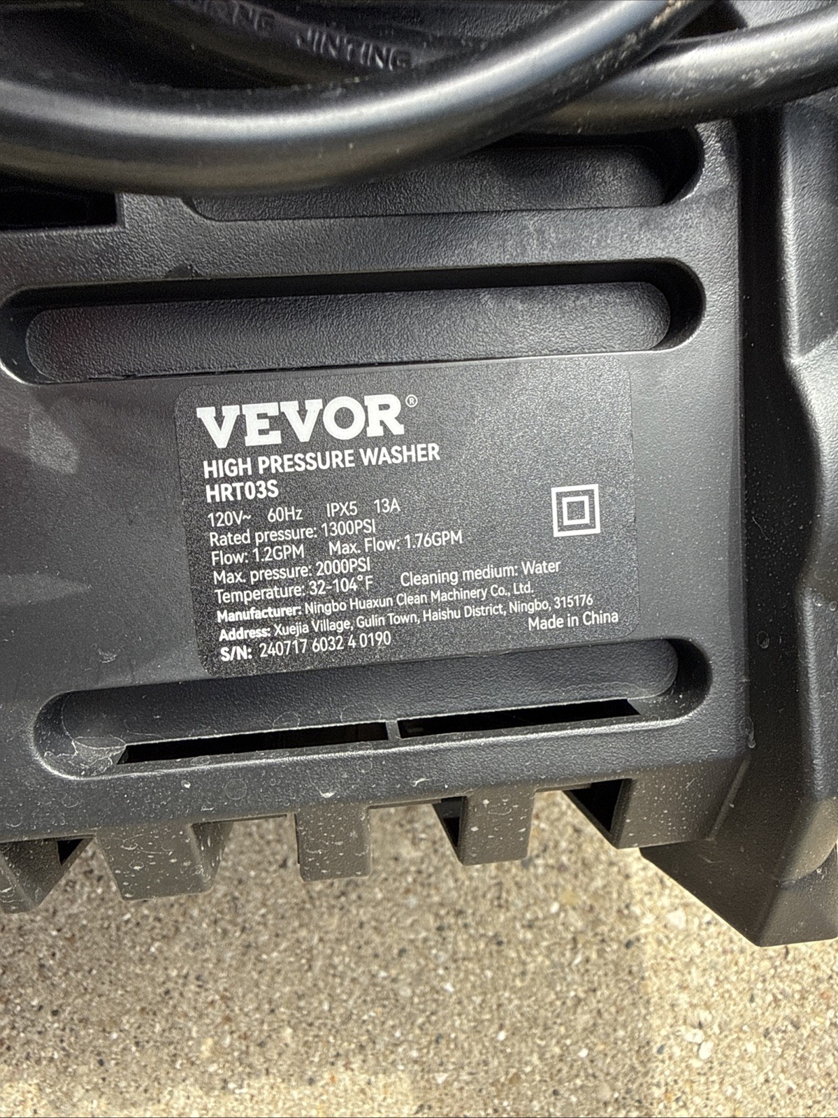 VEVOR Electric Pressure Washer 2000 PSI – Black Yellow