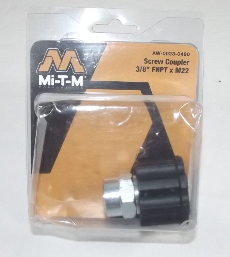 Mi-T-M 3/8 FNPT x M22 Screw Coupler AW-0023-0490 H9 NEW