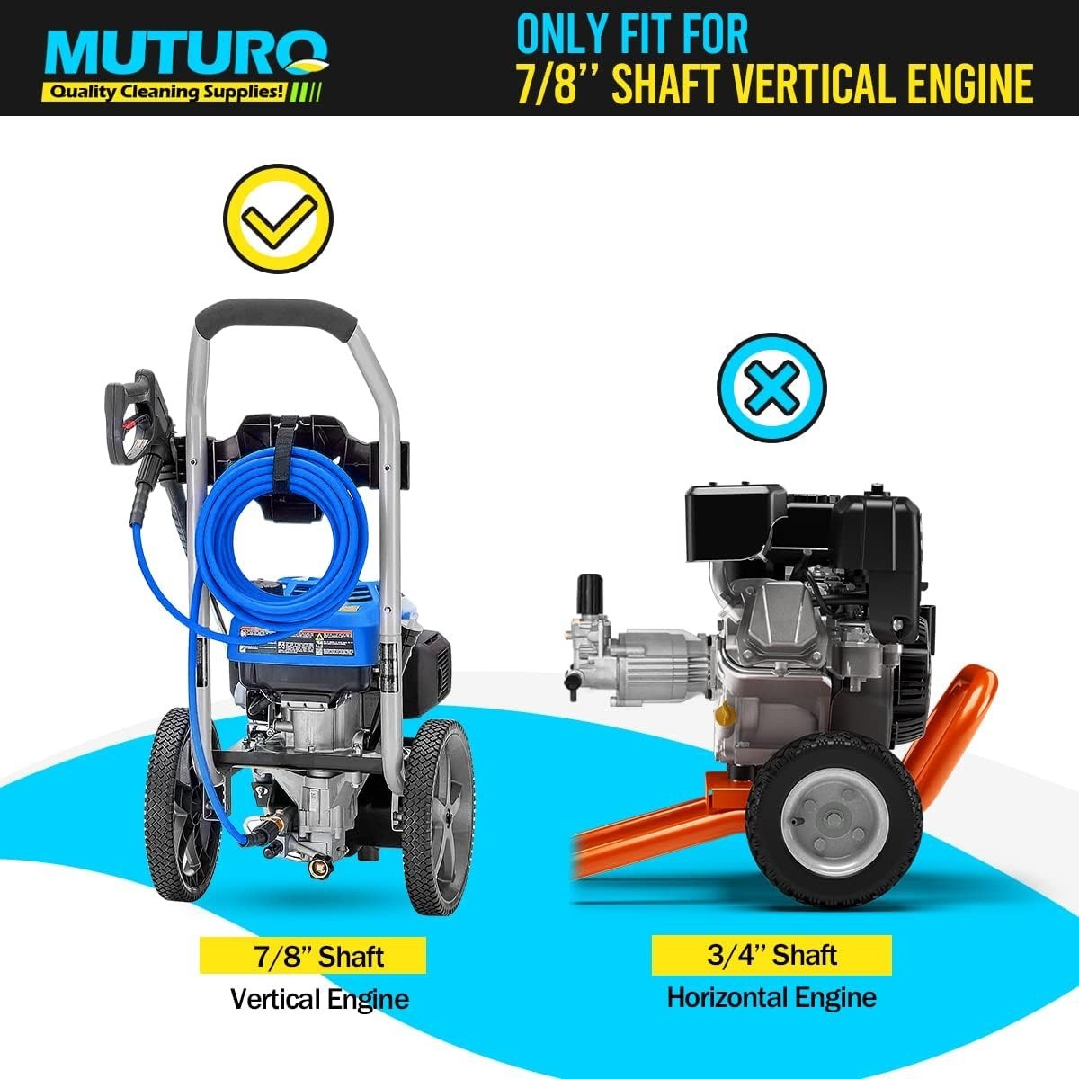 High-Performance Vertical Pressure Washer Pump – 3000 PSI, 2.5 GPM, 7/8″ Shaft