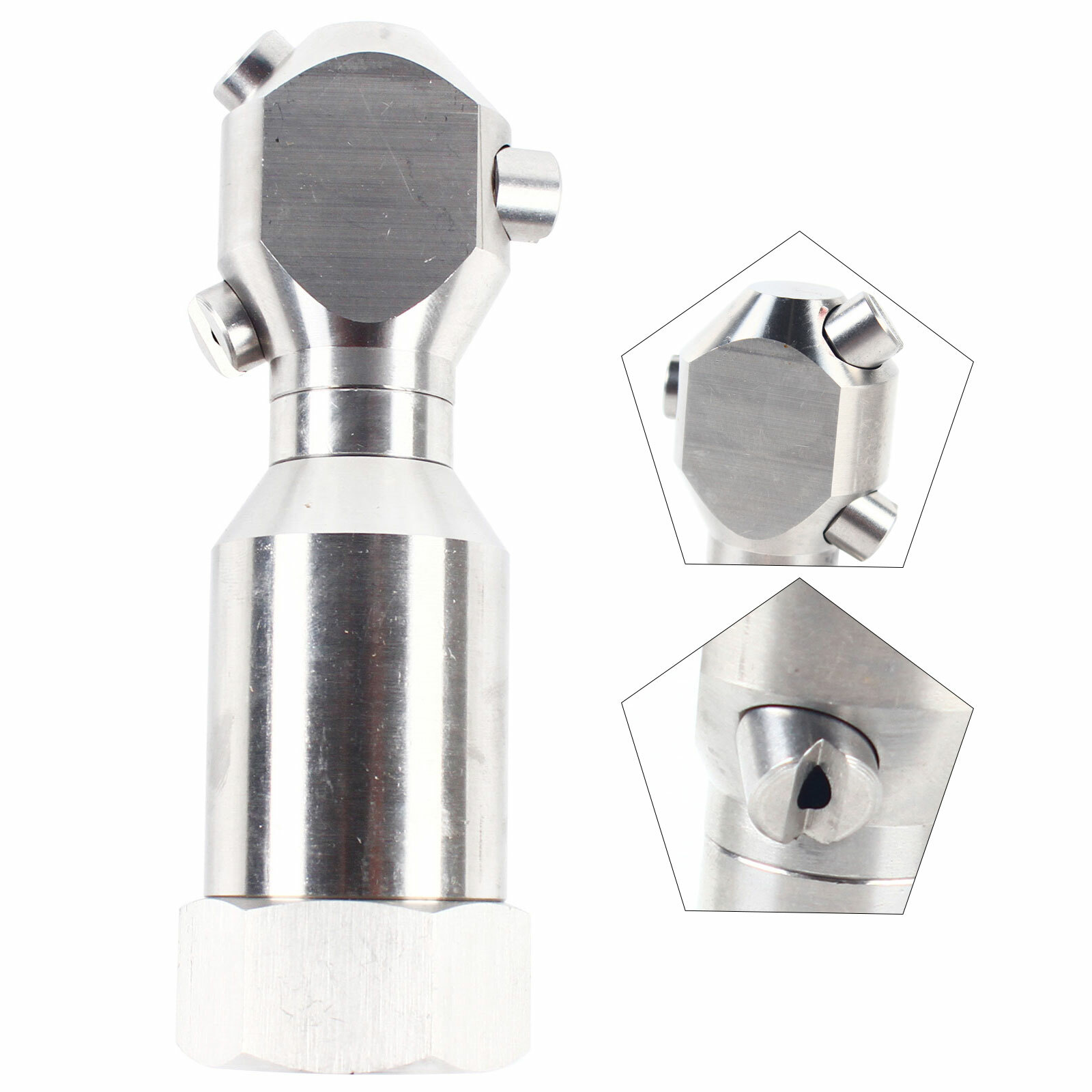 1″ Continuous Cleaning Jetting Nozzle Rotary Spinning Drain Sewer Jetter Nozzles