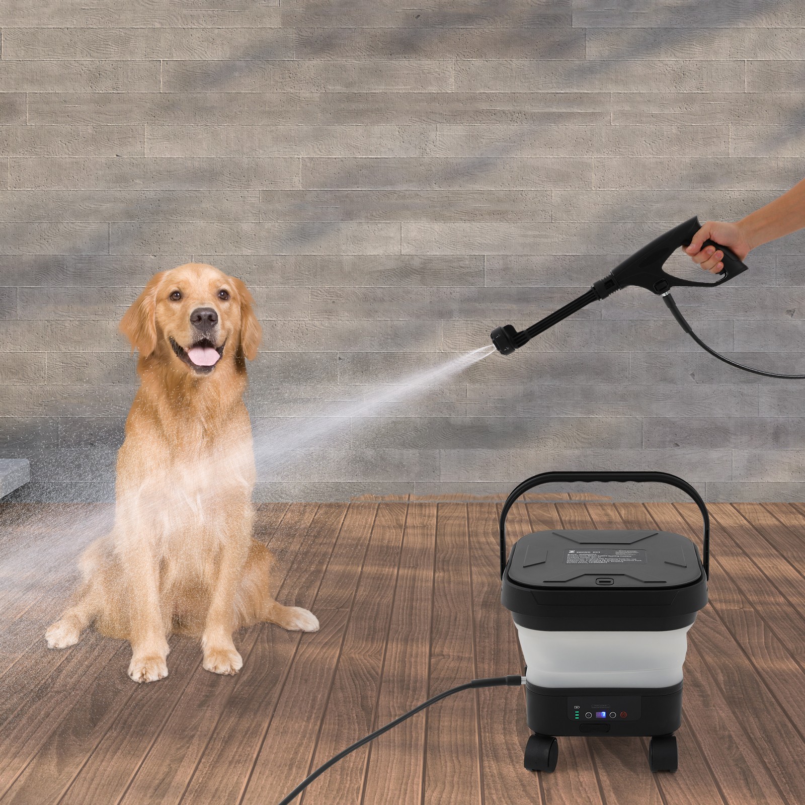 Portable Foldable Sprayer Washer Multifunction Car Wash Machine w/ Water Tank