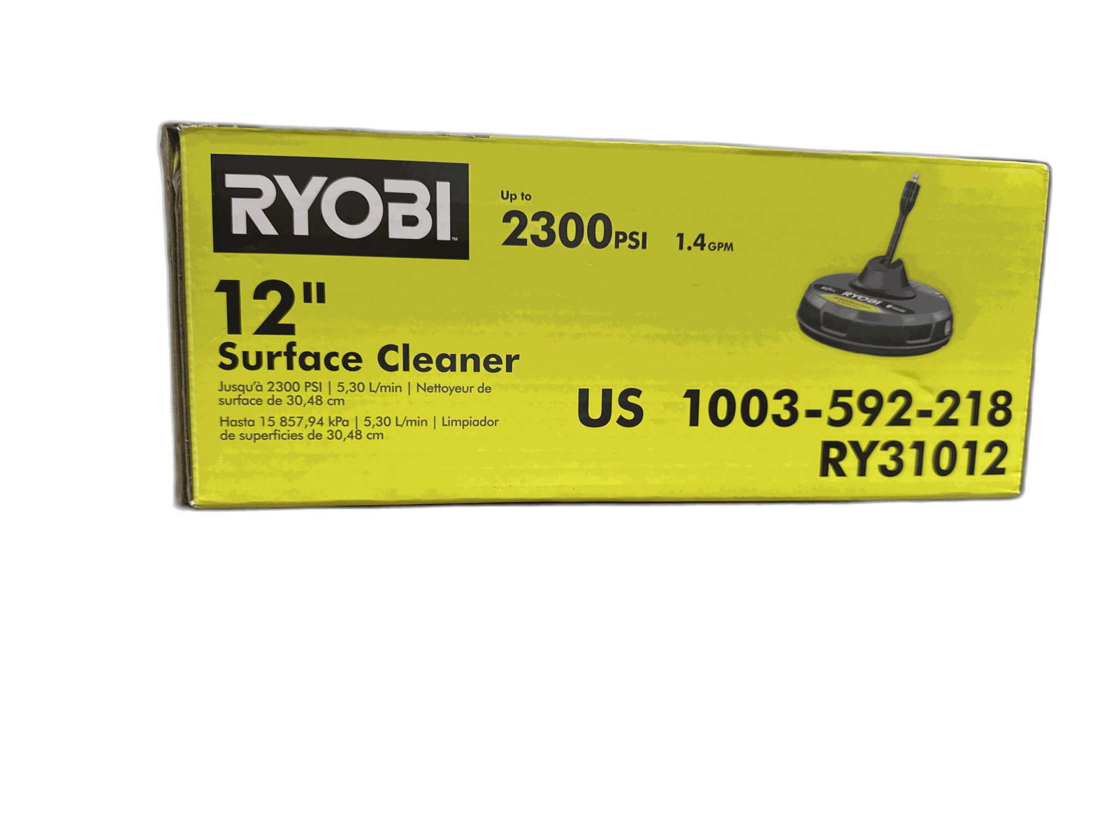 RYOBI 12 in. 2,300 PSI Electric Pressure Washers Surface Cleaner