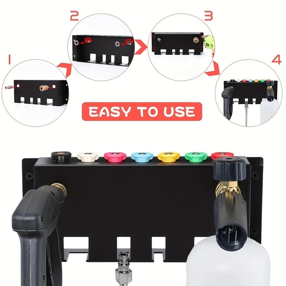 Pressure Washer Storage Rack Metal Wall Mounted for Garage and Home Use