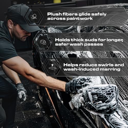 Microfiber Automotive Wash Mitt -Premium Scratch Free Wash Mitt for Car