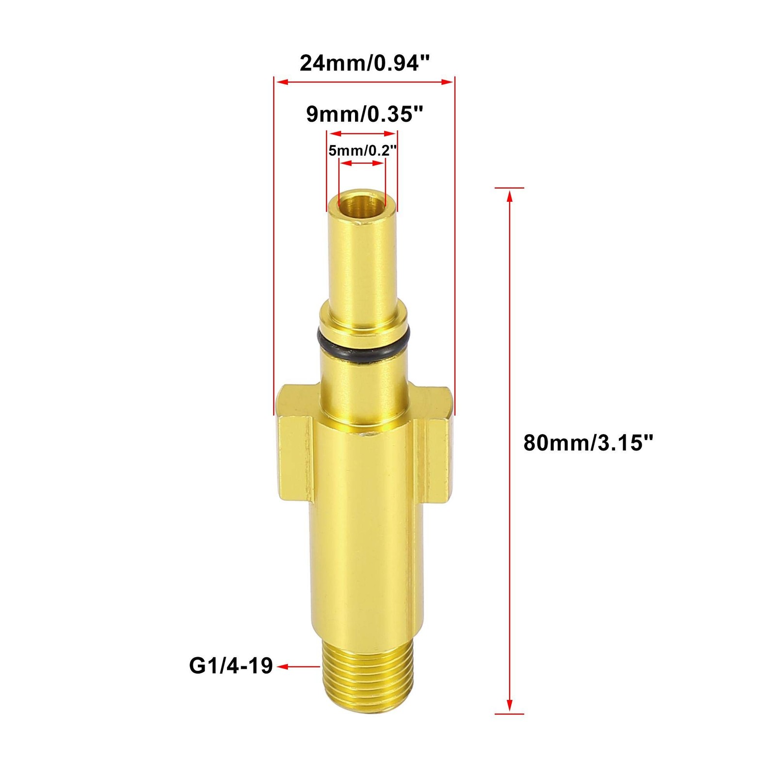 Car High Pressure Foam Spray Washer Adapter Nozzle for AR Blue Clean G1/4-19