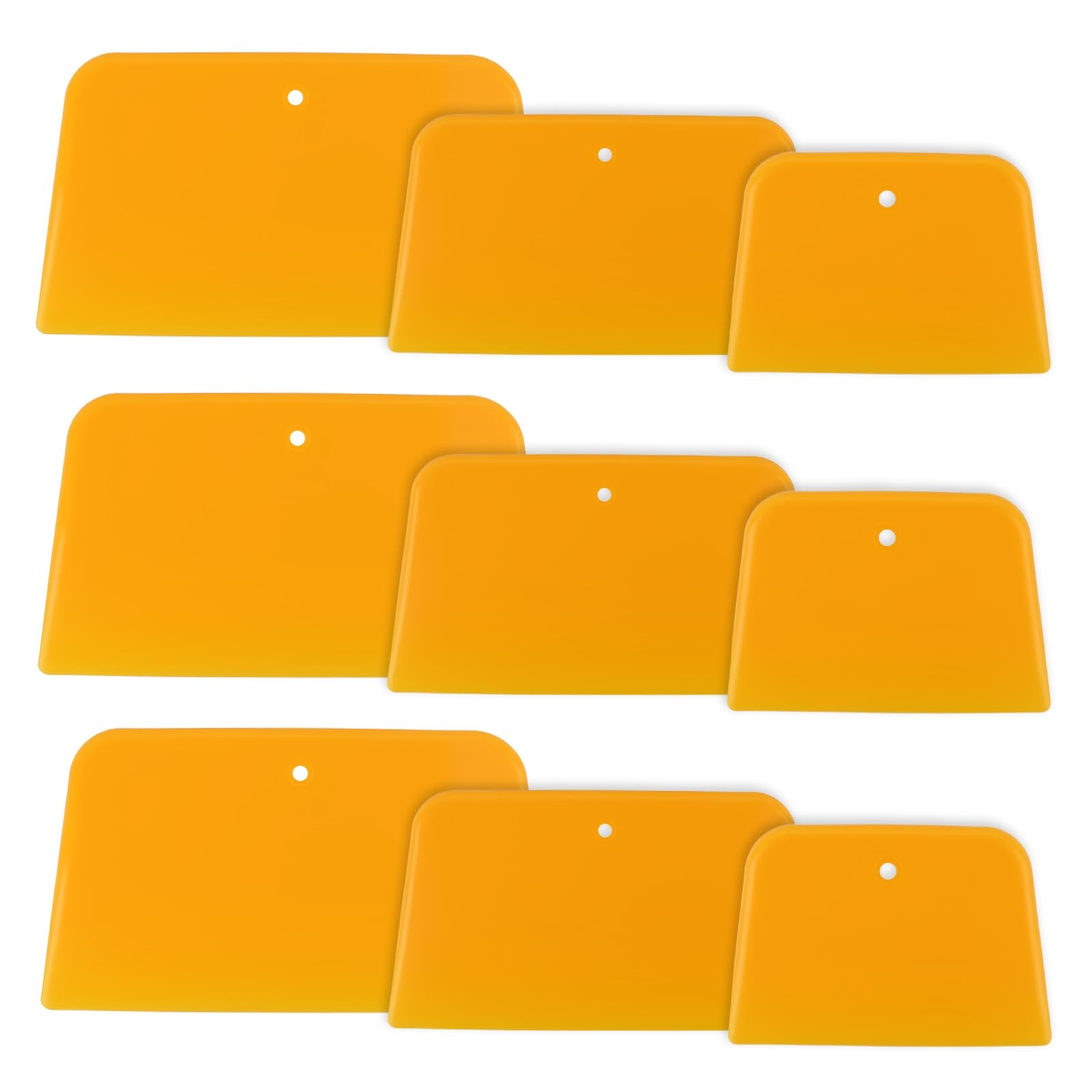 VKQTS 9PCS Body Filler Spreader Tool with 4/5/6 3.87*2.64*0.11 inch, Orange