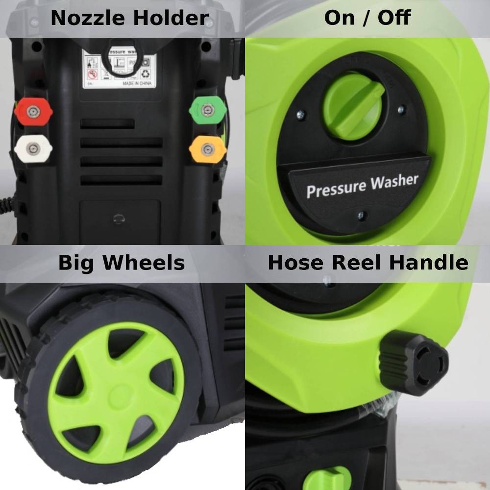 NEW 3800PSI Pressure Electric High Pressure Washer 1800W Motor Jet Sprayer 2GPM