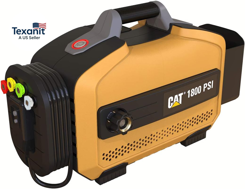 CAT Electric Pressure Washer – 1800 PSI 2.0 GPM with High Pressure Hose, Quick R