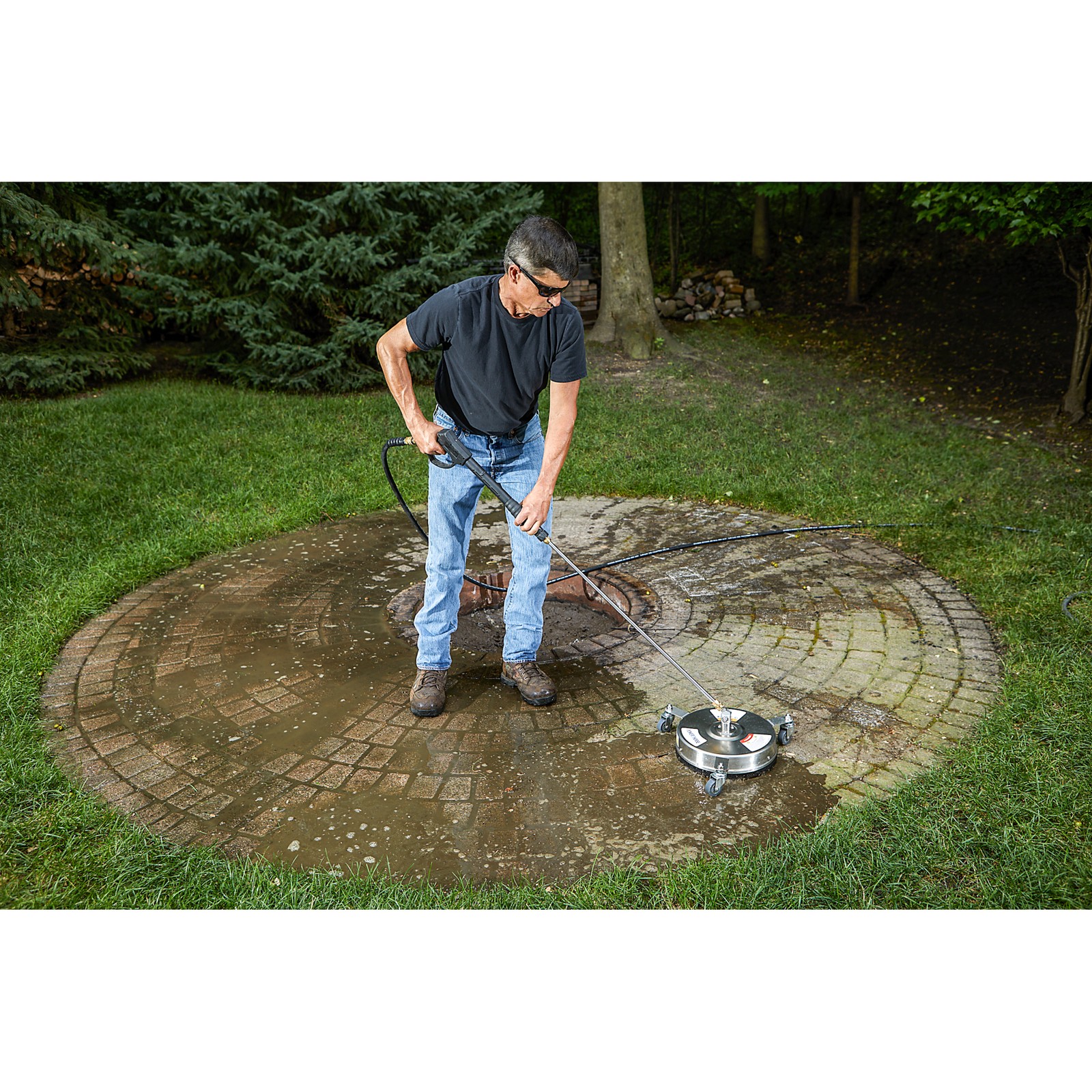 Powerhorse 12in. Pressure Washer Surface Cleaner, 4000 PSI, Stainless Steel
