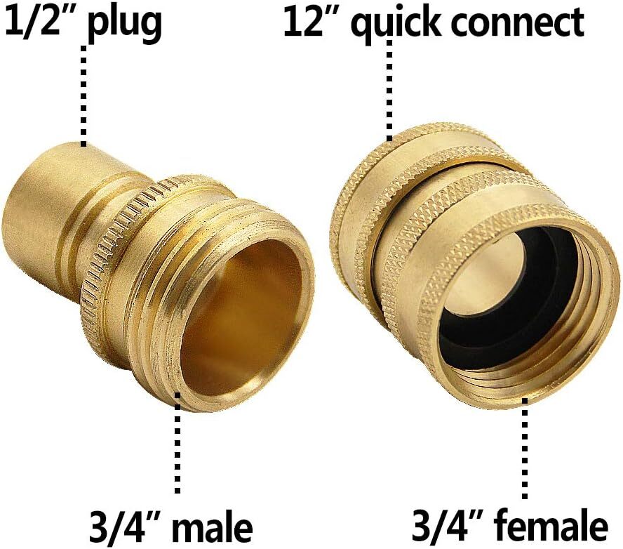 High Pressure Washer Quick Connect Kit Brass M22 14 Swivel 5000 Psi