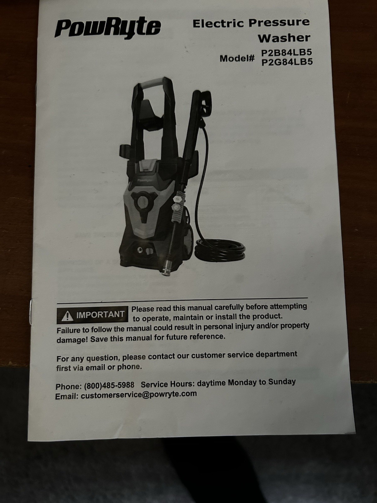 PowRyte Electric Pressure Washer with Hose Reel, Foam Cannon, 4 Different Pressu