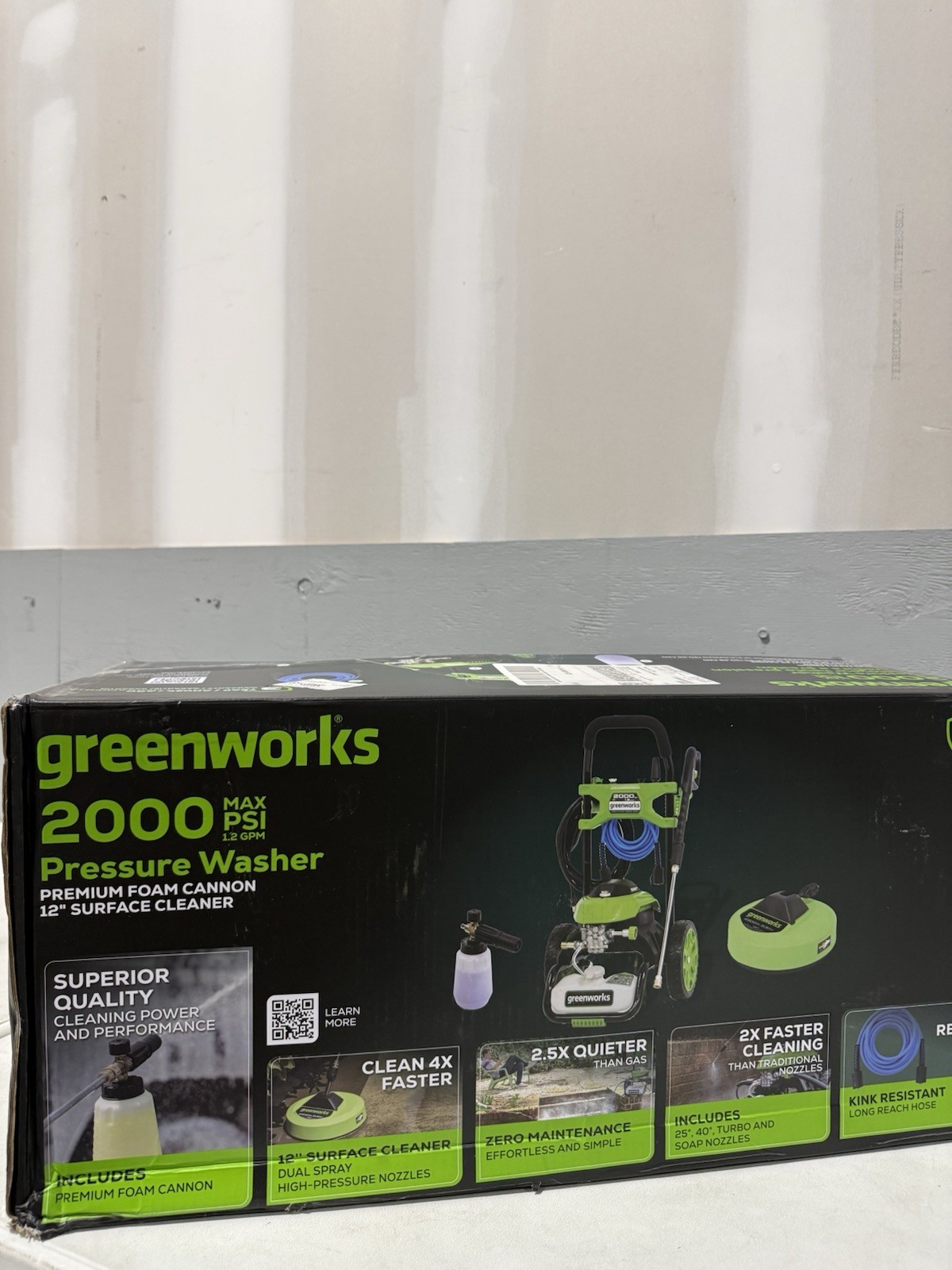 Greenworks 2000-PSI 1.2 GPM Heavy-Duty Cold Water Corded Electric Pressure