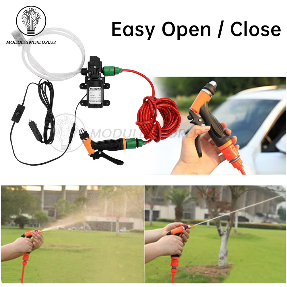 DC12V 80W High Pressure Self-Priming Car Portable Washer Water Pump Kit