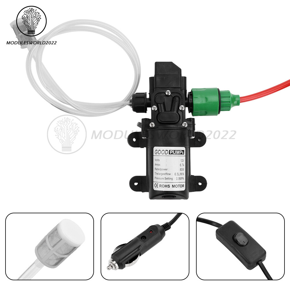 DC12V 80W High Pressure Self-Priming Car Portable Washer Water Pump Kit