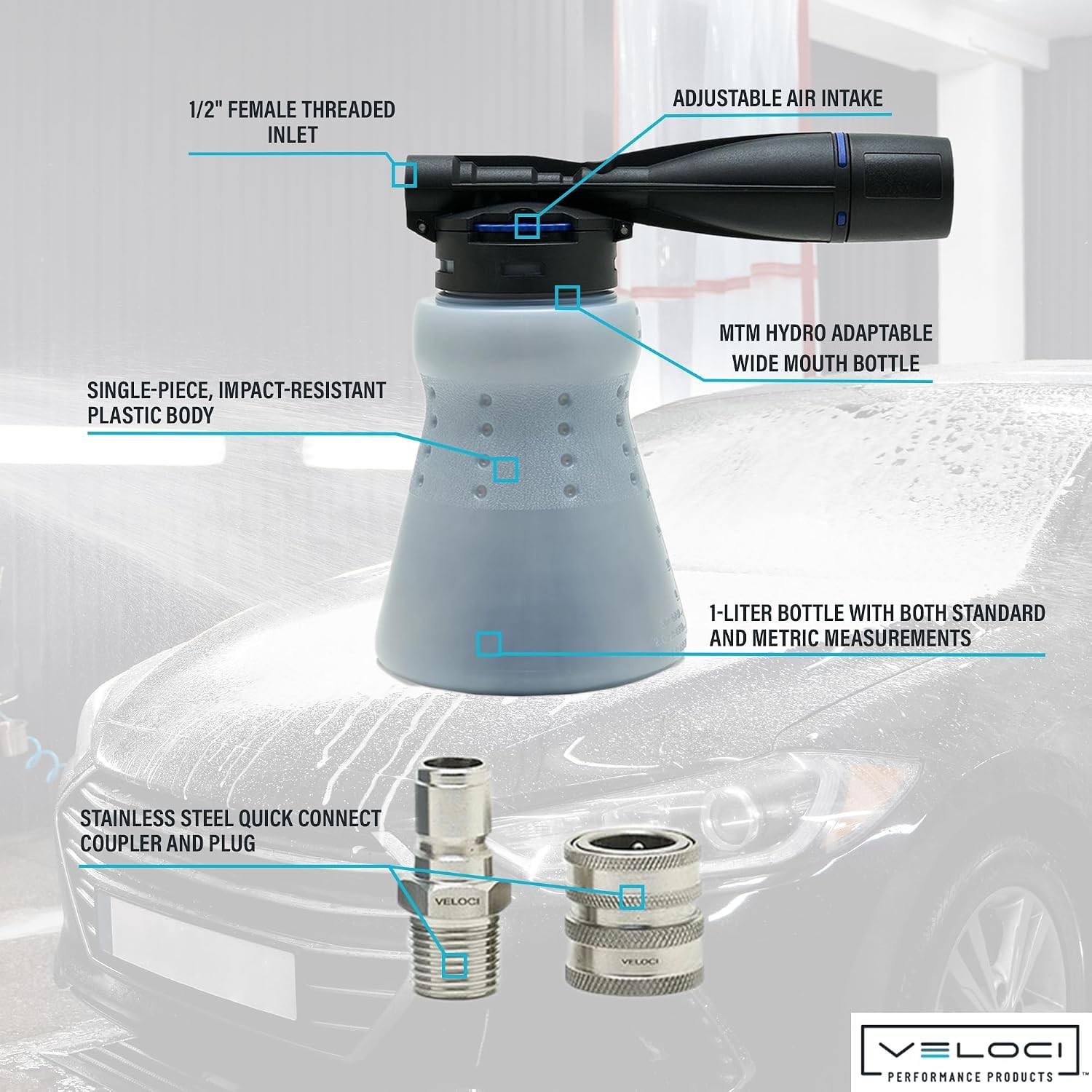 Veloci Performance MTM Hydro GHF1 Low Pressure Garden Hose Foamer