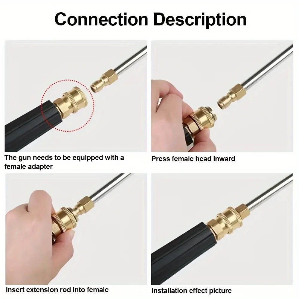 35cm High Pressure Elbow Washer Gutter Cleaner Lance/Wand 1/4″ Quick Connect USA