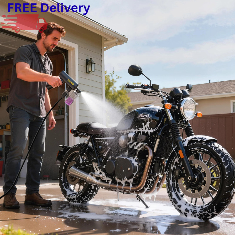 Cordless Portable Pressure Washer Foldable Power Cleaner Spray 5-in-1 Nozzle New