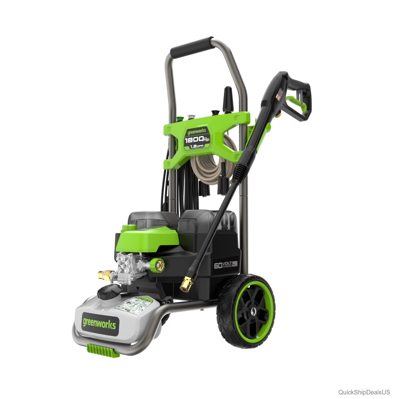 Pressure Washer 1800 PSI 1.2 GPM 60V Hybrid Electric Cordless Battery Compatible