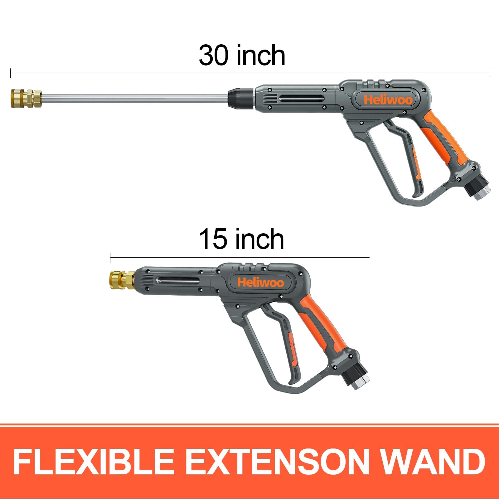 High Pressure Washer Gun 3600PSI Swivel Ends 7 Nozzle Tips Extension Wand
