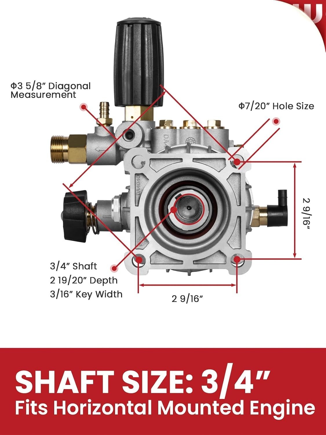 Enhanced 3400 PSI Pressure Washer Pump with Adjustable Control & Anti-Seize