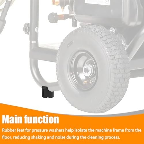 Rubber Feet for Gas Powered Pressure Washers – Compatible with Most Brands, 2 Pc