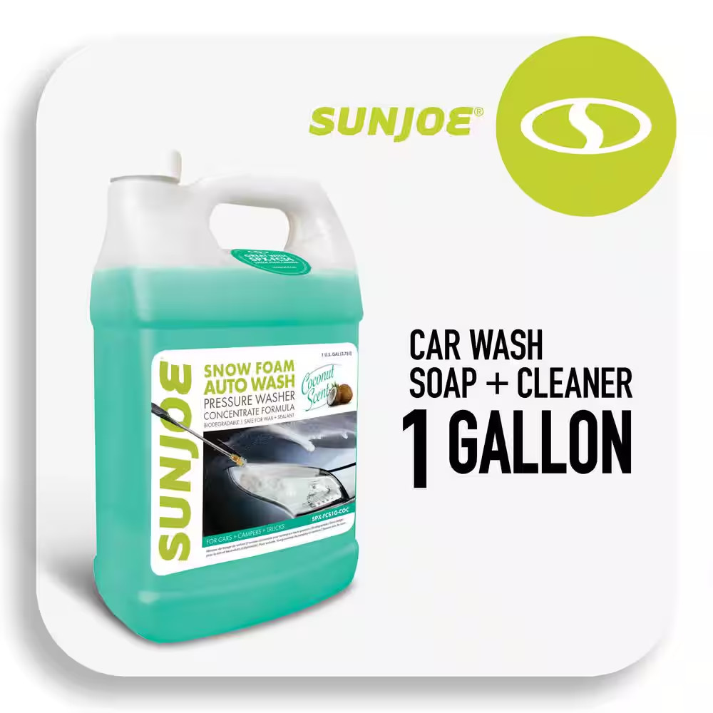 1 Gal. Premium Snow Foam Pressure Washer Rated Car Wash Soap and Cleaner, Coconu