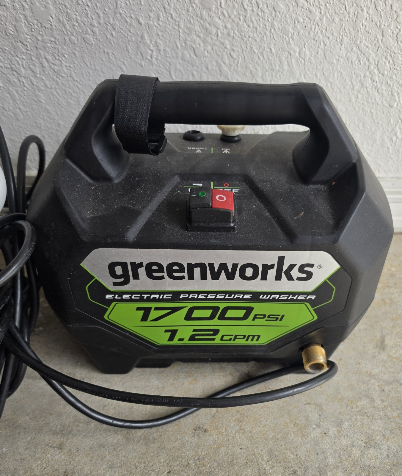 Greenworks Corded Electric Cold Water Pressure Washer 1700 PSI 1.2 GPM Gun Hose