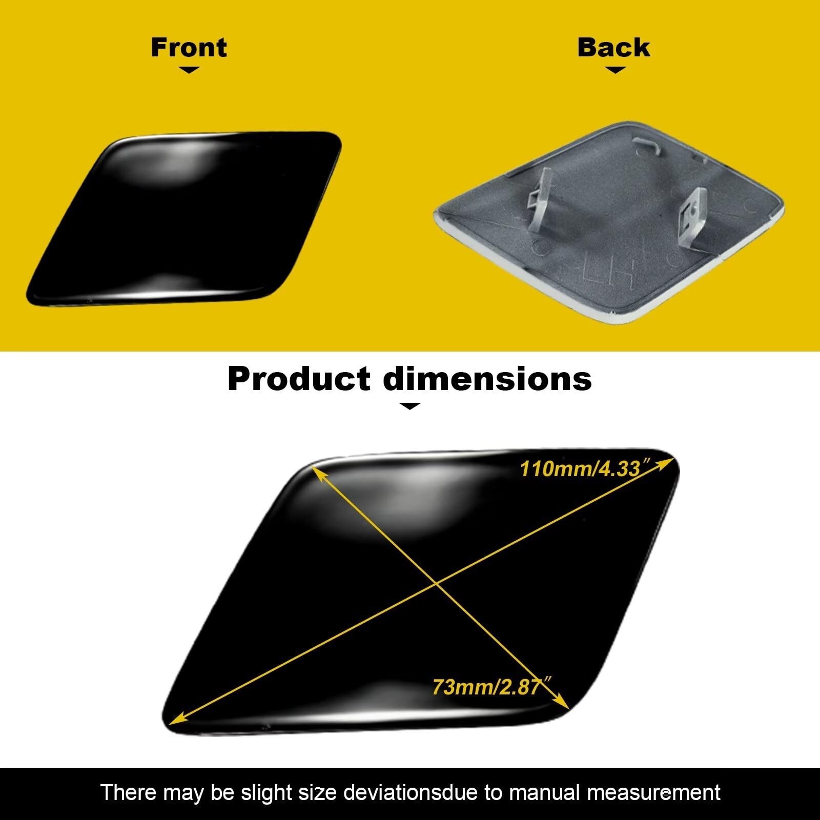 “Volvo XC90 Headlight Washer Cover 2016-2022 Left Driver Side Nozzle Gray”