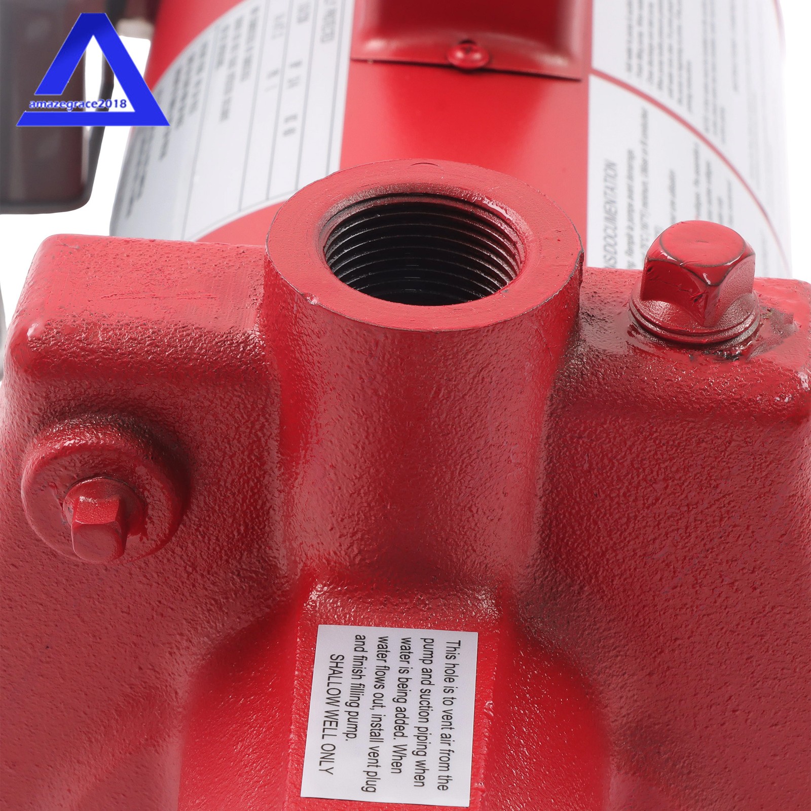 RJS-75-PREM Premium Cast Iron Shallow Well Jet Pump 3/4 HP 16 GPM Red 602207