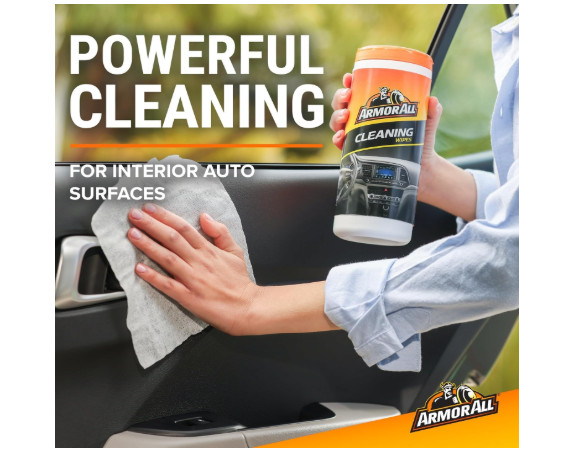 Armor All Car Cleaning Wipes, Wipes for Car Interior and Car Exterior, 90 Wipes