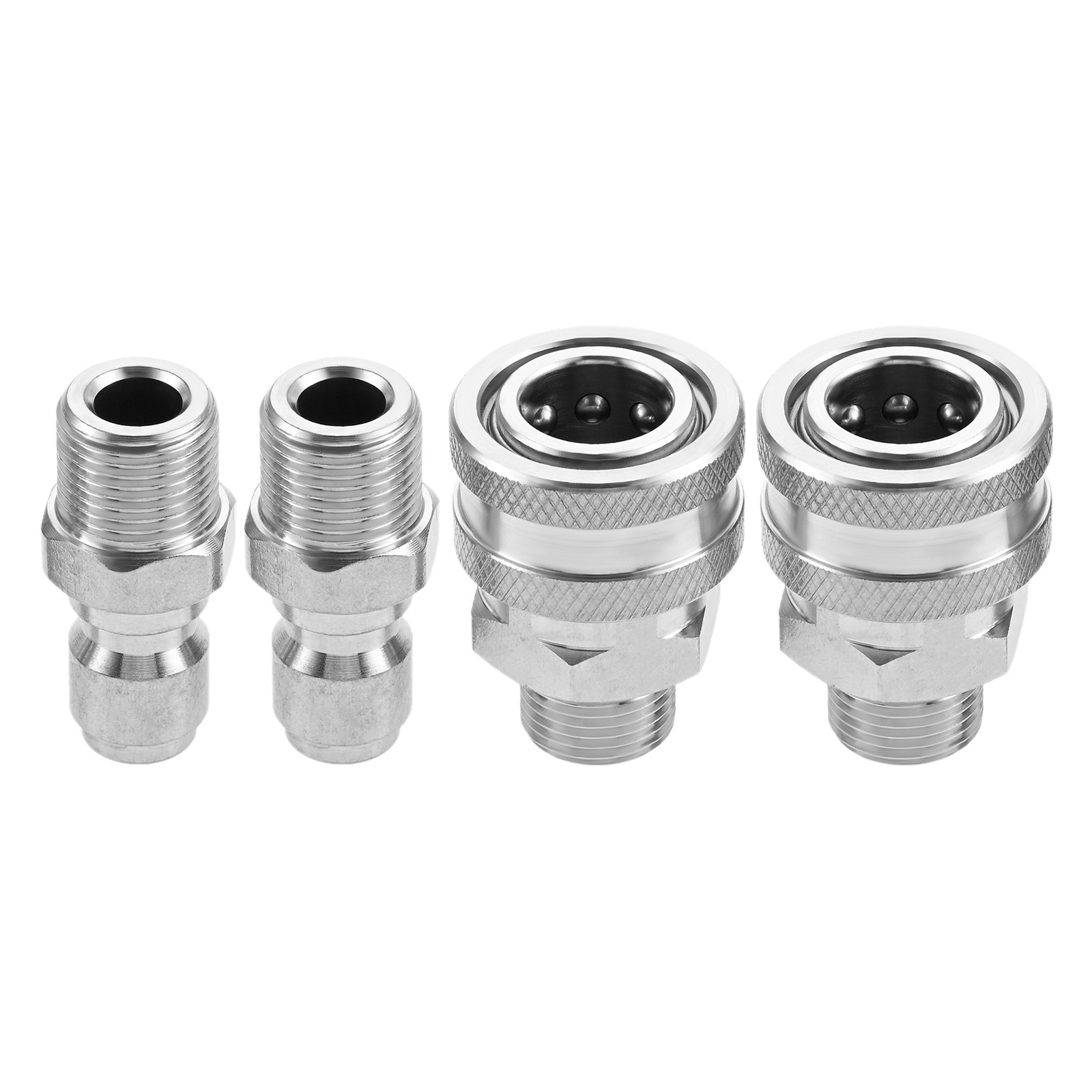 2 Sets 3/8″ Quick Connect Fittings 3/8″ Male NPT Thread Pressure Washer Adapter