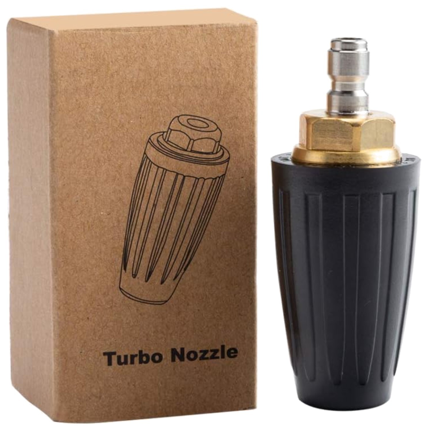 Pressure Washer Turbo Nozzle 4000 PSI Max Rotating 1/4″ Quick Connect for Hea…
