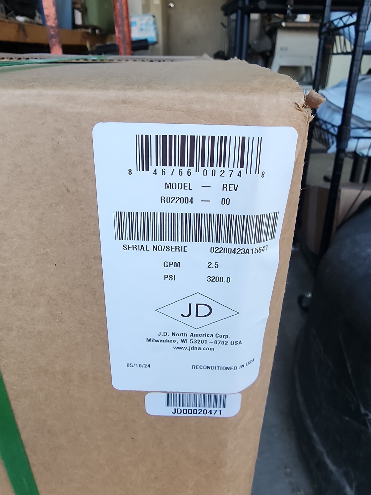 R022004 Murray 3,200 PSI 2.5 GPM Pressure Washer Factory Reconditioned Briggs