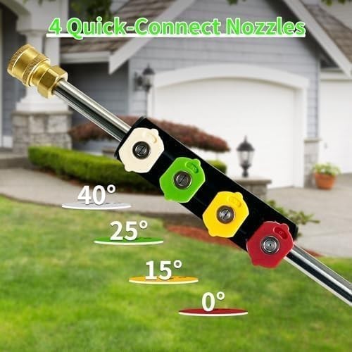 4800 PSI Electric Pressure Washer w/ Foam Cannon & 4 Nozzles – Car & Patio